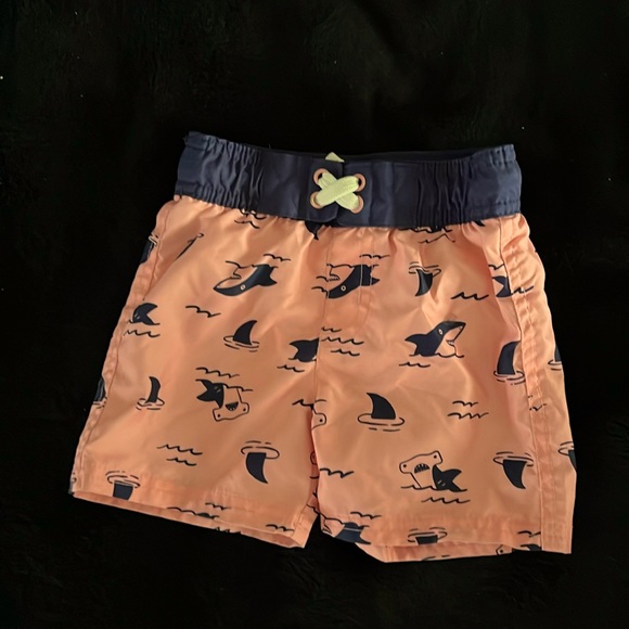 Cat & Jack Other - Blue/Orange, shark shorts bathing suit